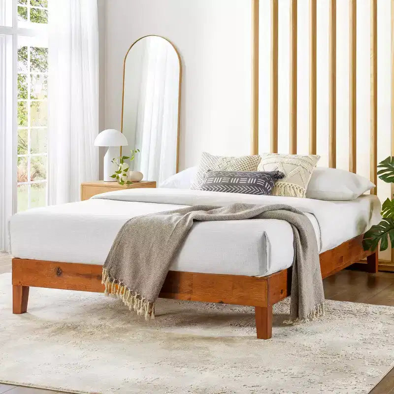 Best Price Mattress 12 Naturalista Grand Solid Wood Premium Platform Bed