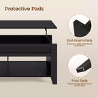 Yaheetech Lift Top Coffee Table with Hidden Compartment & 2 Open Shelves for Living Room