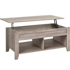 Yaheetech Lift Top Coffee Table with Hidden Compartment & 2 Open Shelves for Living Room